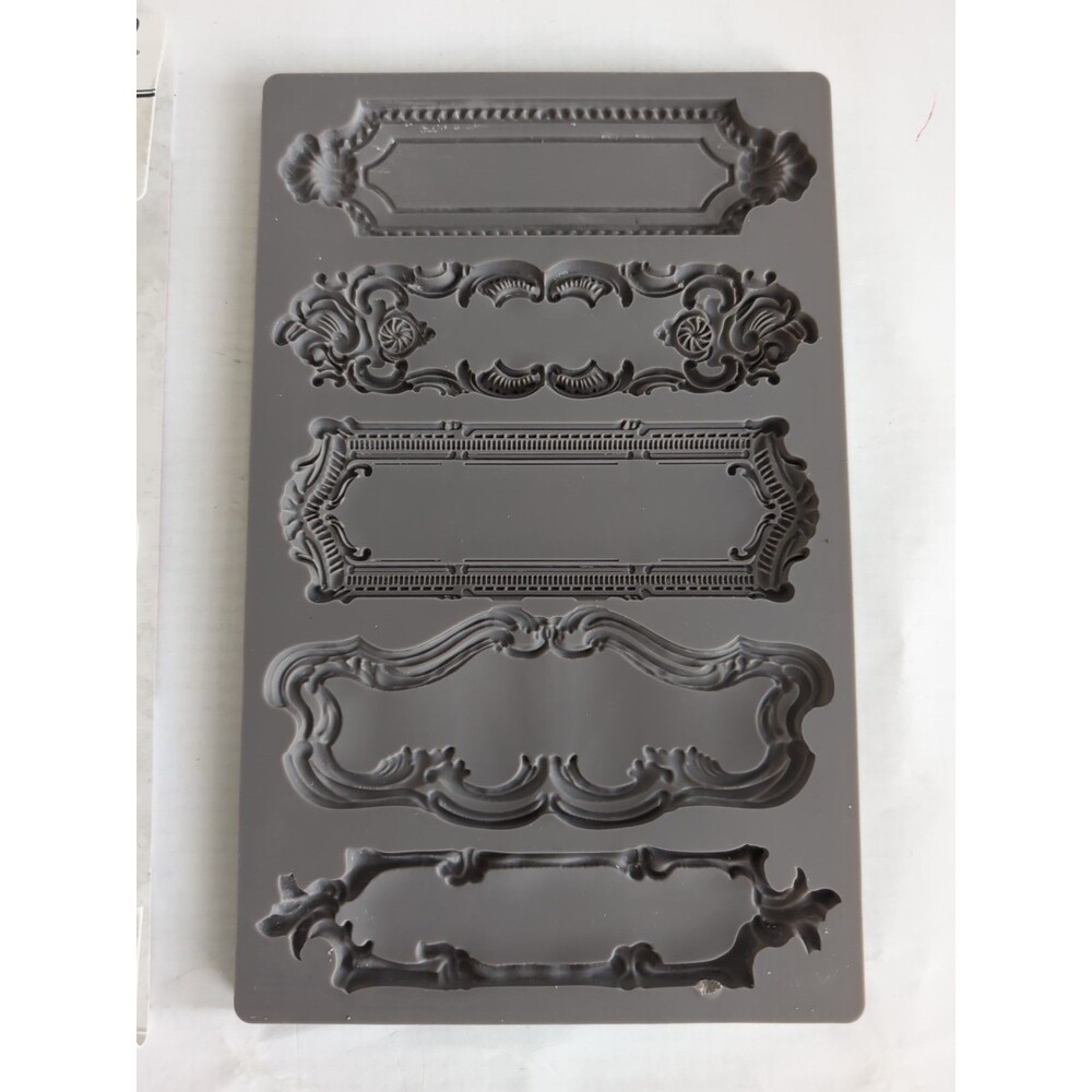 Iron Orchid Designs Mold OBJECT LABELS 1 Vintage Art Decor Mould